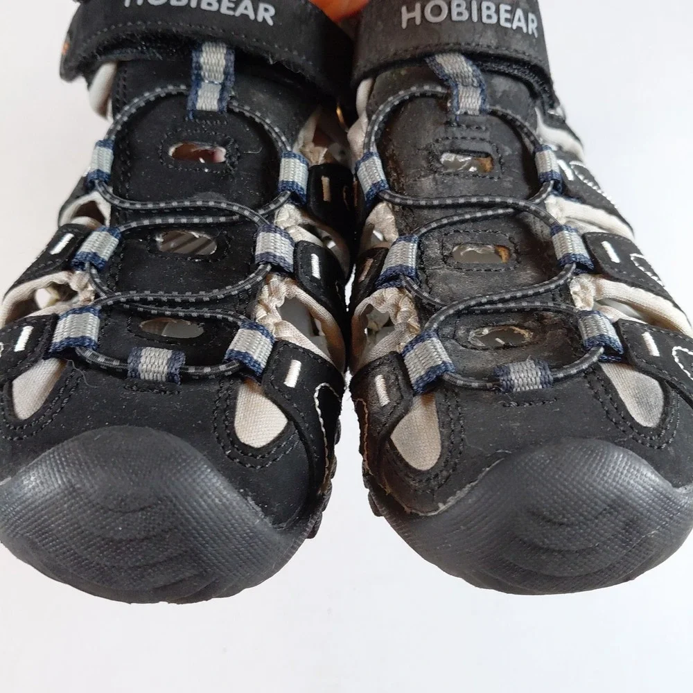 Hobibear Big Kids Black Gray  Sport Water Shoes Sandals Size 1.5 Boys Girls